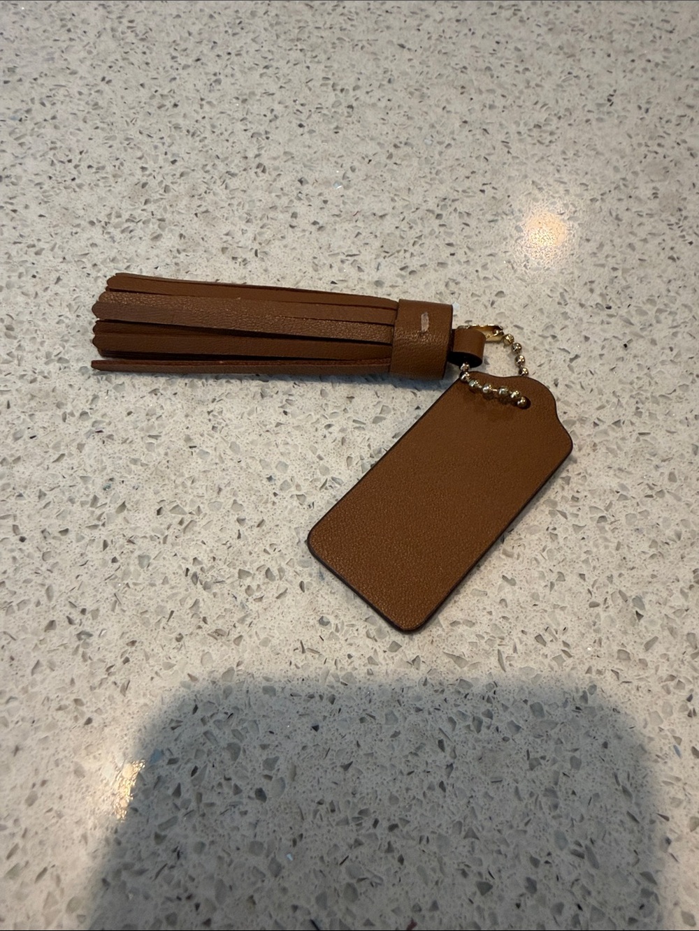 Coach Brown Leather Tassel with Tag - Picture 5 of 6